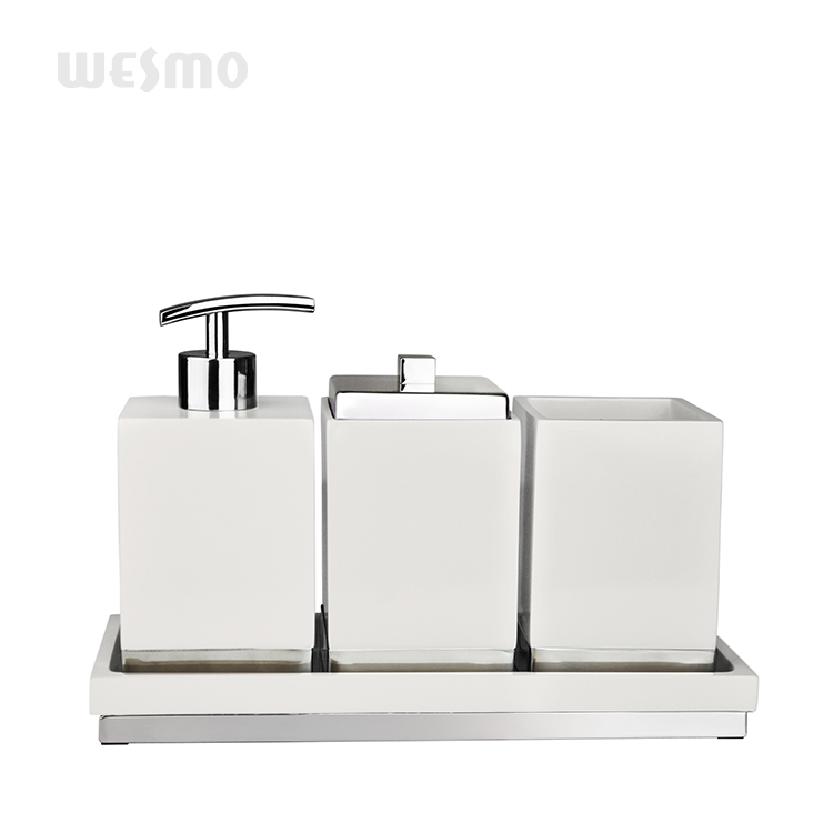 Modern simple high-end hand sanitizer dispenser polyresin bathroom accessories fittings